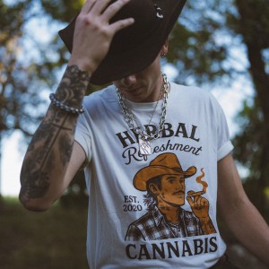 Herbal Refreshment Tattoo Cowboy T-shirt
